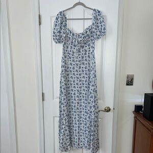 Floral Puff Sleeve Maxi Dress